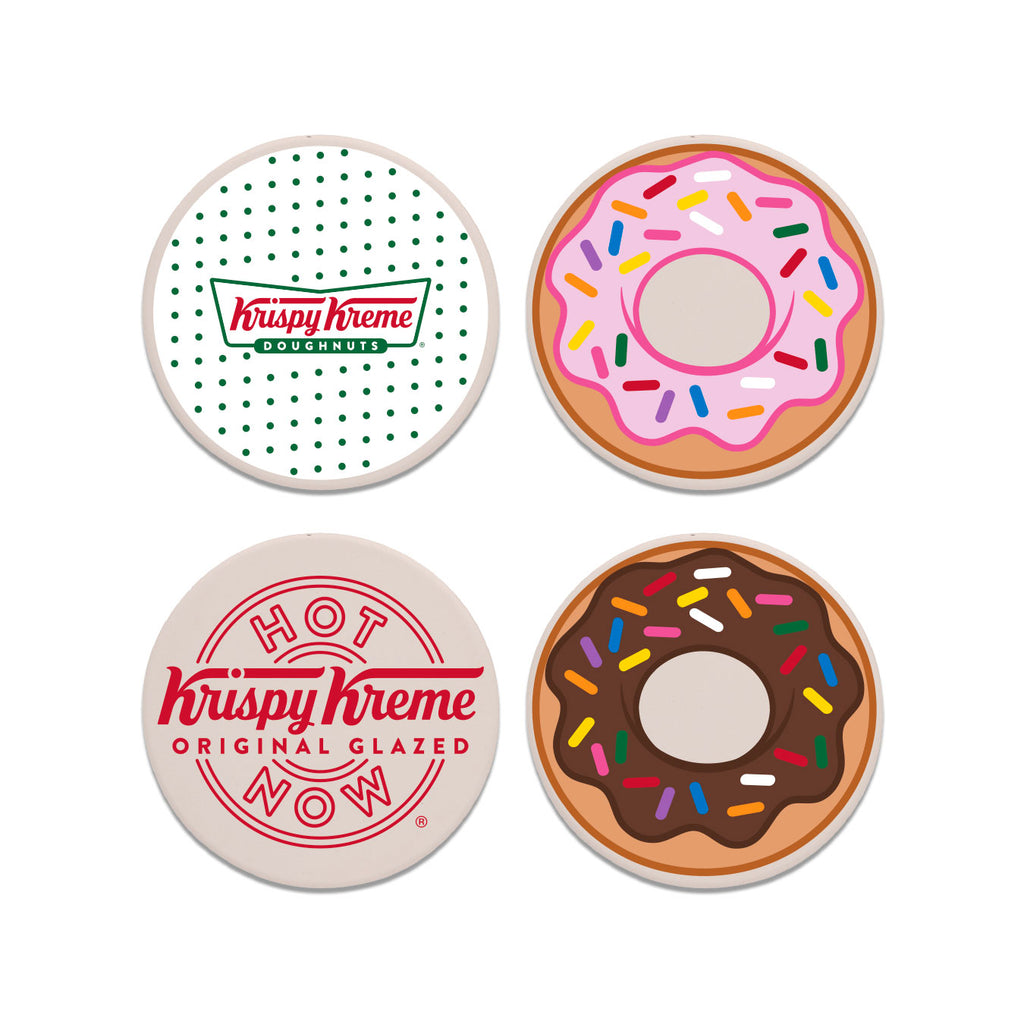Krispy Kreme 4-pack Round Coaster Set